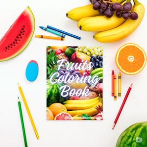 Coloring Pages for Kids – Vibrant Fruits Printable Book for All Ages | Fun Digital Activity | Instant Download PDF | Stress Relief Art