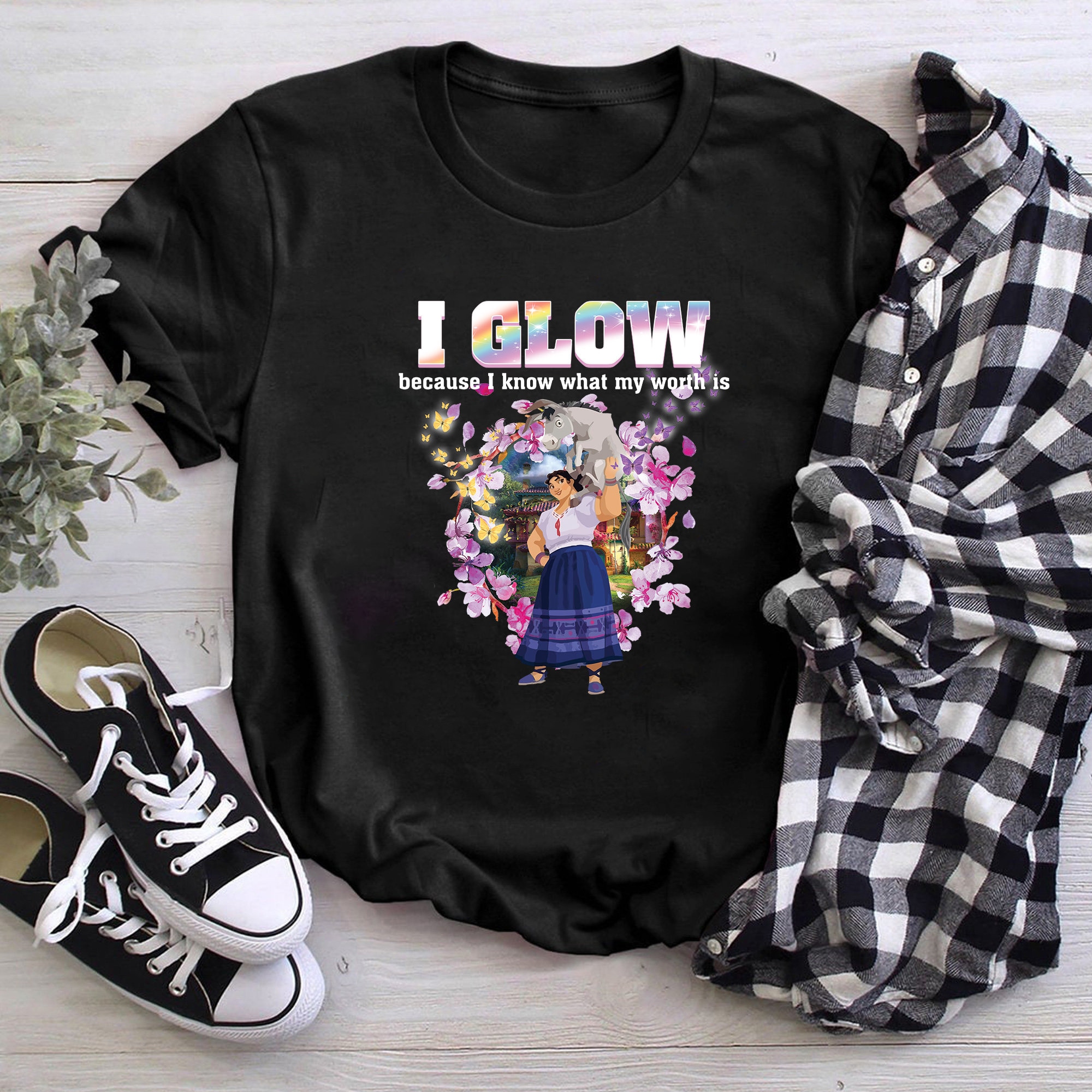 Discover Luisa Madrigal Shirt, Luisa I Glow Because I Know What My Worth Is Crewneck, Luisa Encanto T-Shirt