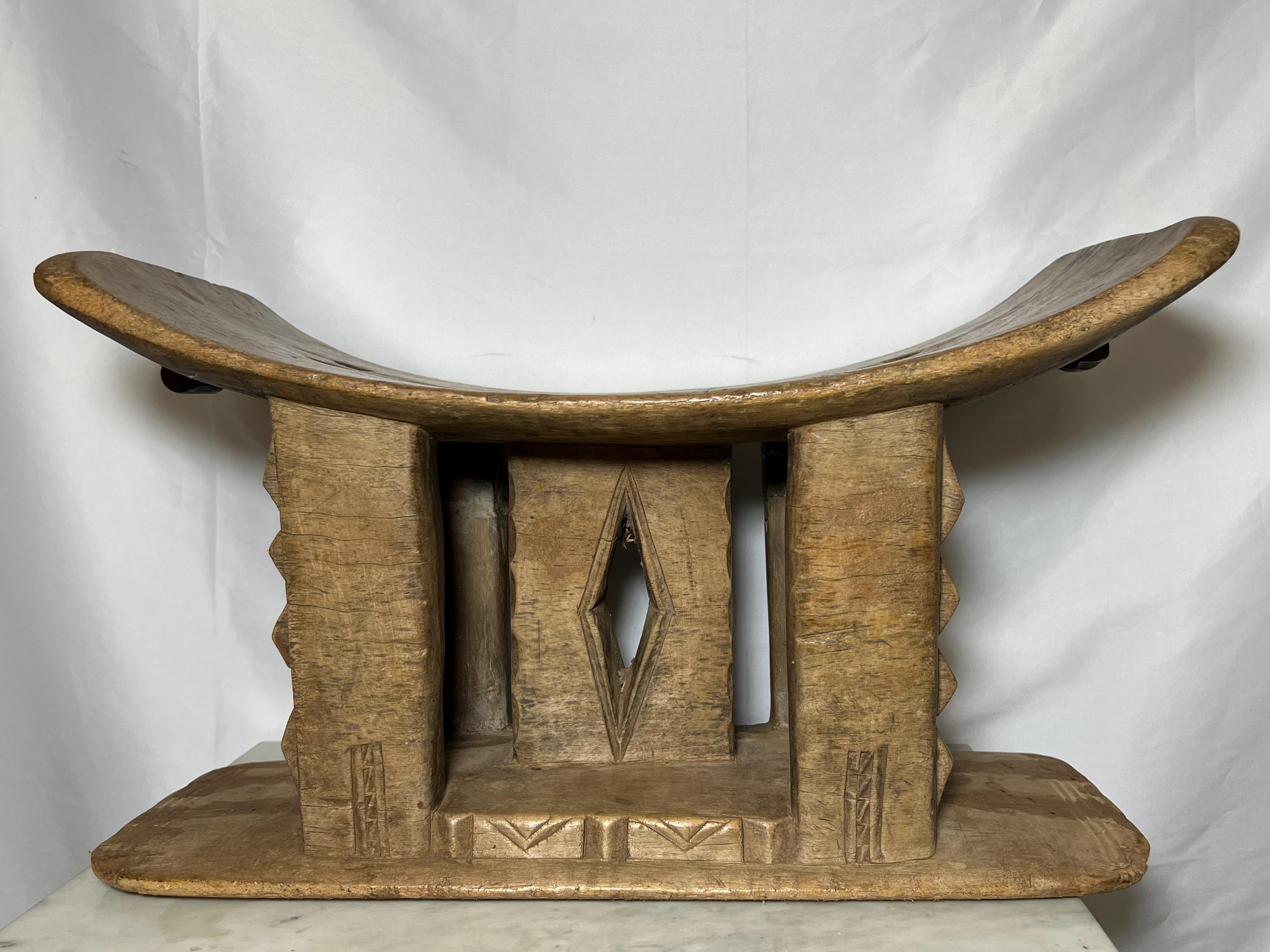 Antique Ashanti Stool – Hand Carved African Tribal Wood Ghana Folk Art ...
