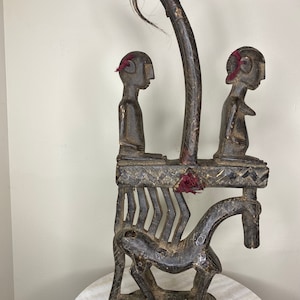 West African Mali Carved Wood Bamana Chi Wara Ci Wara Antelope 19&quot; X 8&quot;