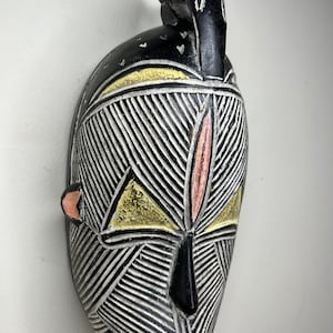 Hand carved Songye mask home decor collectors office decor African art 12&quot; X 6&quot;