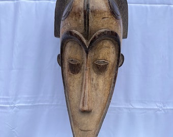 牙の仮面 ンギル協会 ガボン アフリカ美術 古い仮面/コレクション