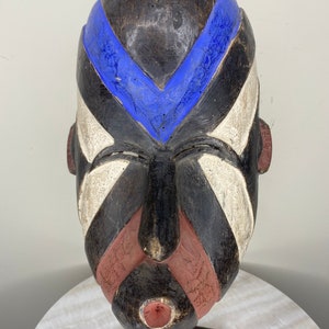 afrikanische handgeschnitzte Songye Maske,Demokratische Republik Kongo 11&quot; X 6&quot;