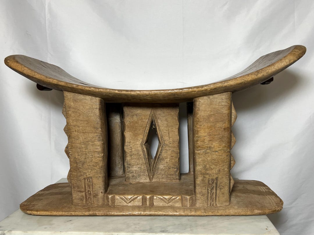 Antique Ashanti Stool – Hand Carved African Tribal Wood Ghana Folk Art ...