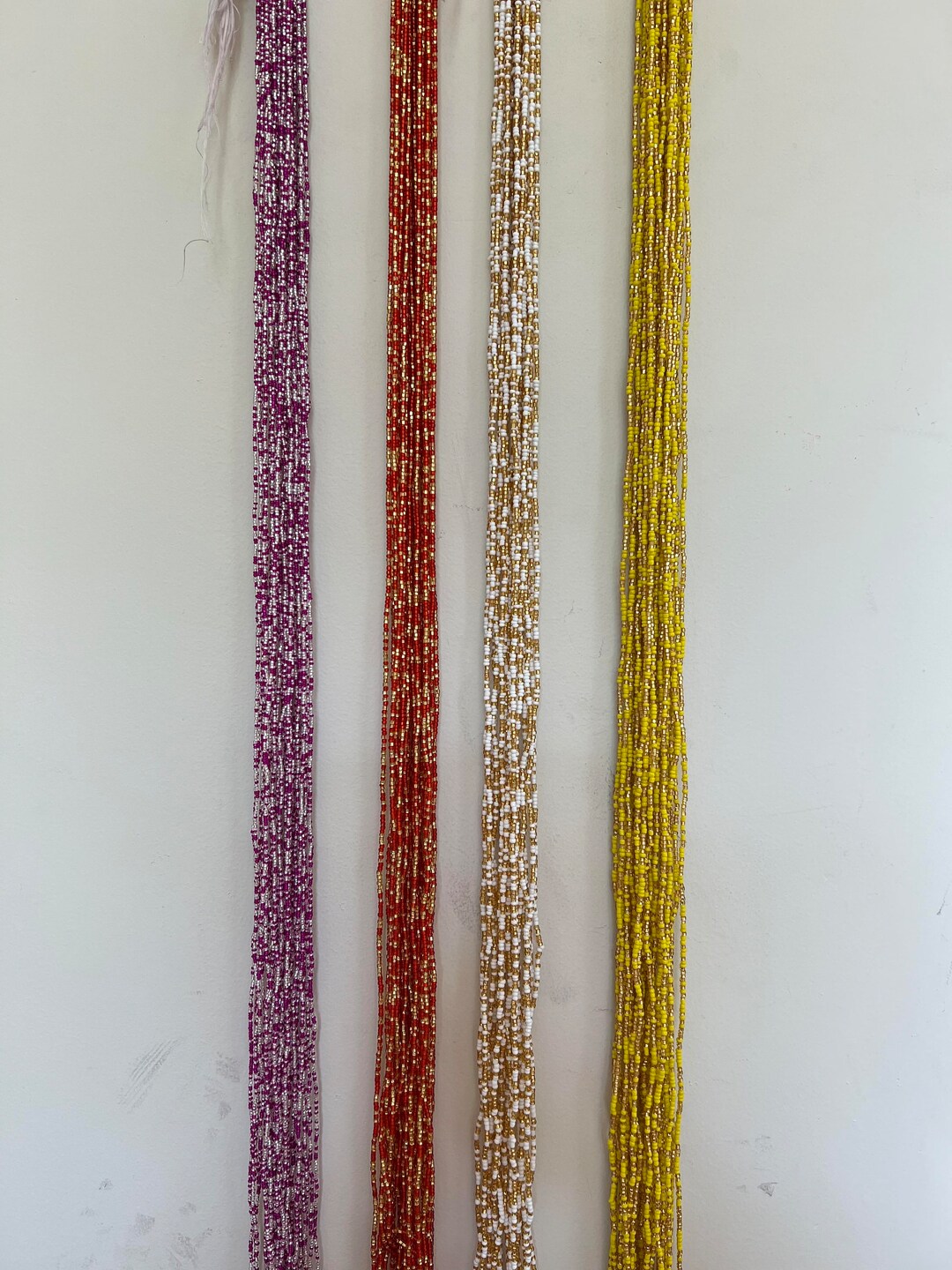 Set of African Waist Beads Weight Loss Belly Chain Colorful Etsy