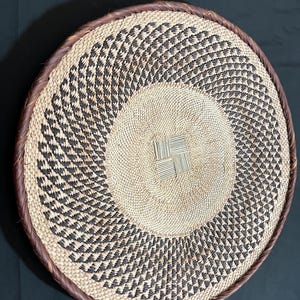 Tonga Binga Basket: African Woven Wall Art Decor (22-23 Inch)