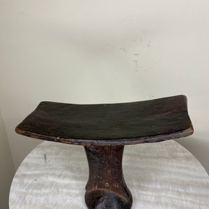 Headrest Turkana Hand Curved Strap Kenya African Art 6&quot; X 9&quot; X 3&quot;