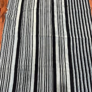 Hand woven Baule Stripwoven Textile Ivory Coast African Art 56&quot; X 41&quot; (#3)