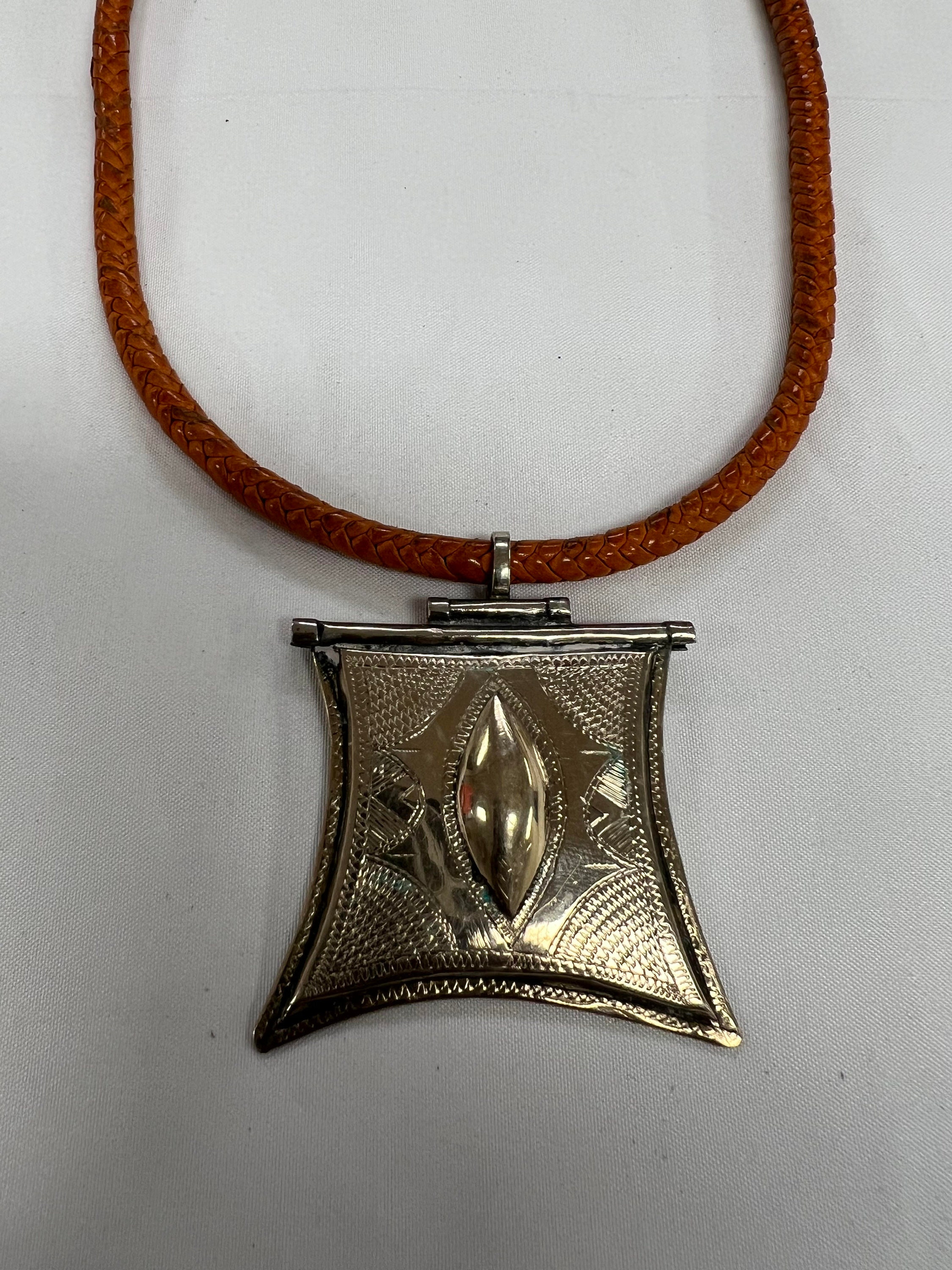 Vintage Tuareg Silver Amulet Necklace Hand Made - Etsy Hong Kong
