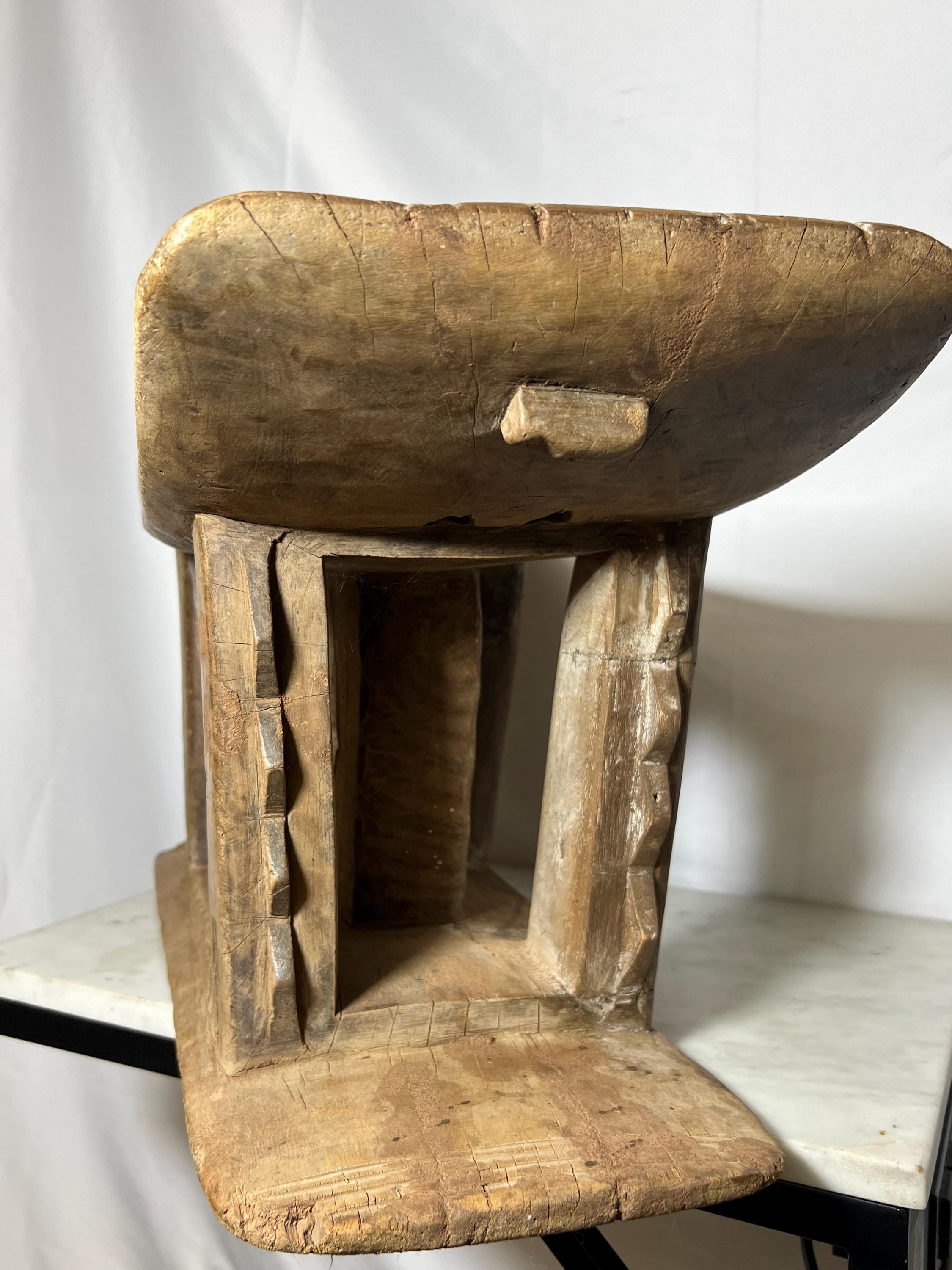Antique Ashanti Stool – Hand Carved African Tribal Wood Ghana Folk Art ...