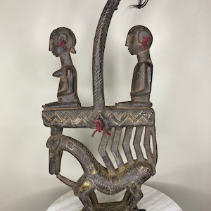 West African Mali Carved Wood Bamana Chi Wara Ci Wara Antelope 19&quot; X 8&quot;