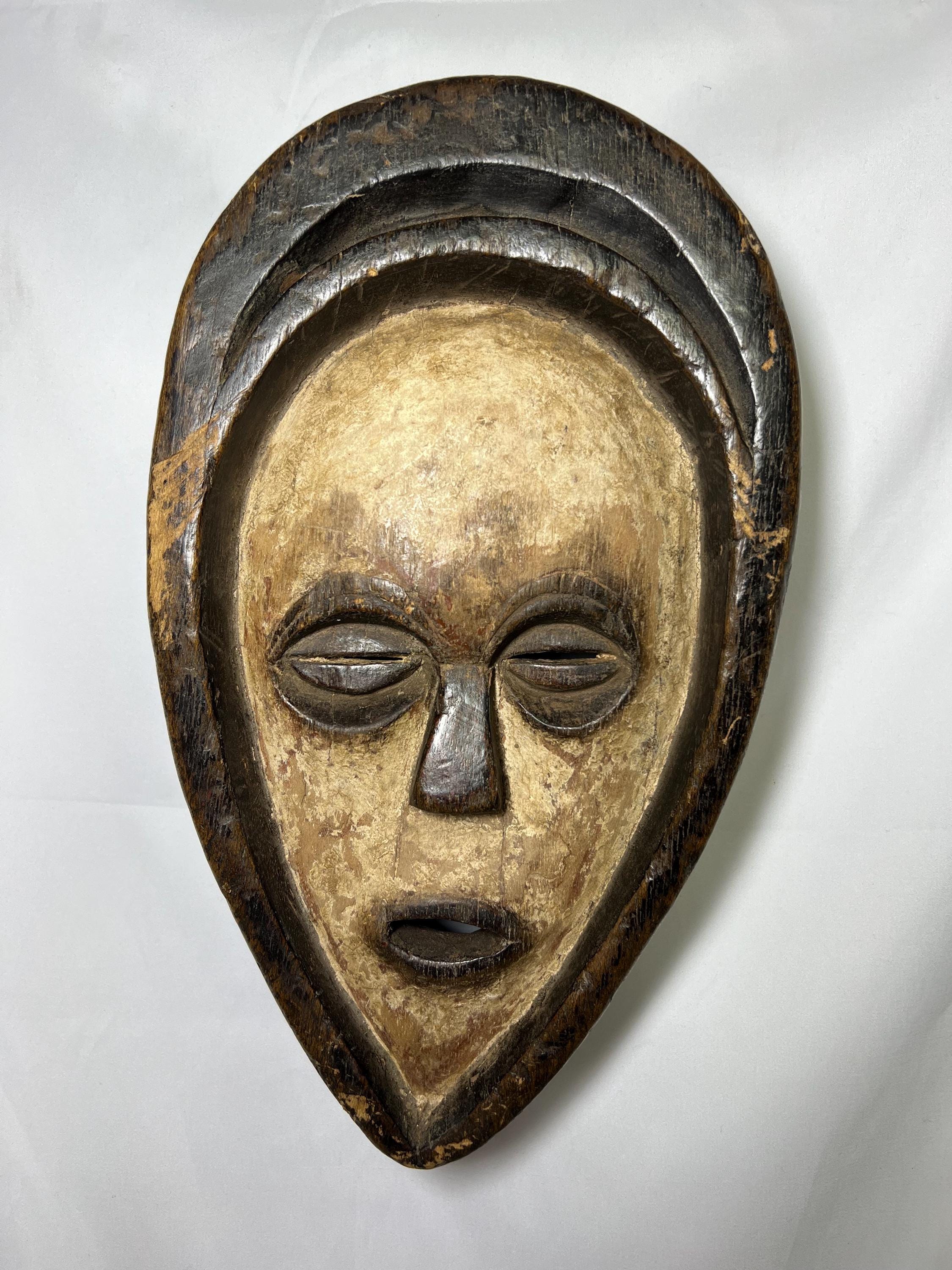 コンゴ レガ族 Bwami(ブワミ) マスク レガ族 3面のマスク m_125