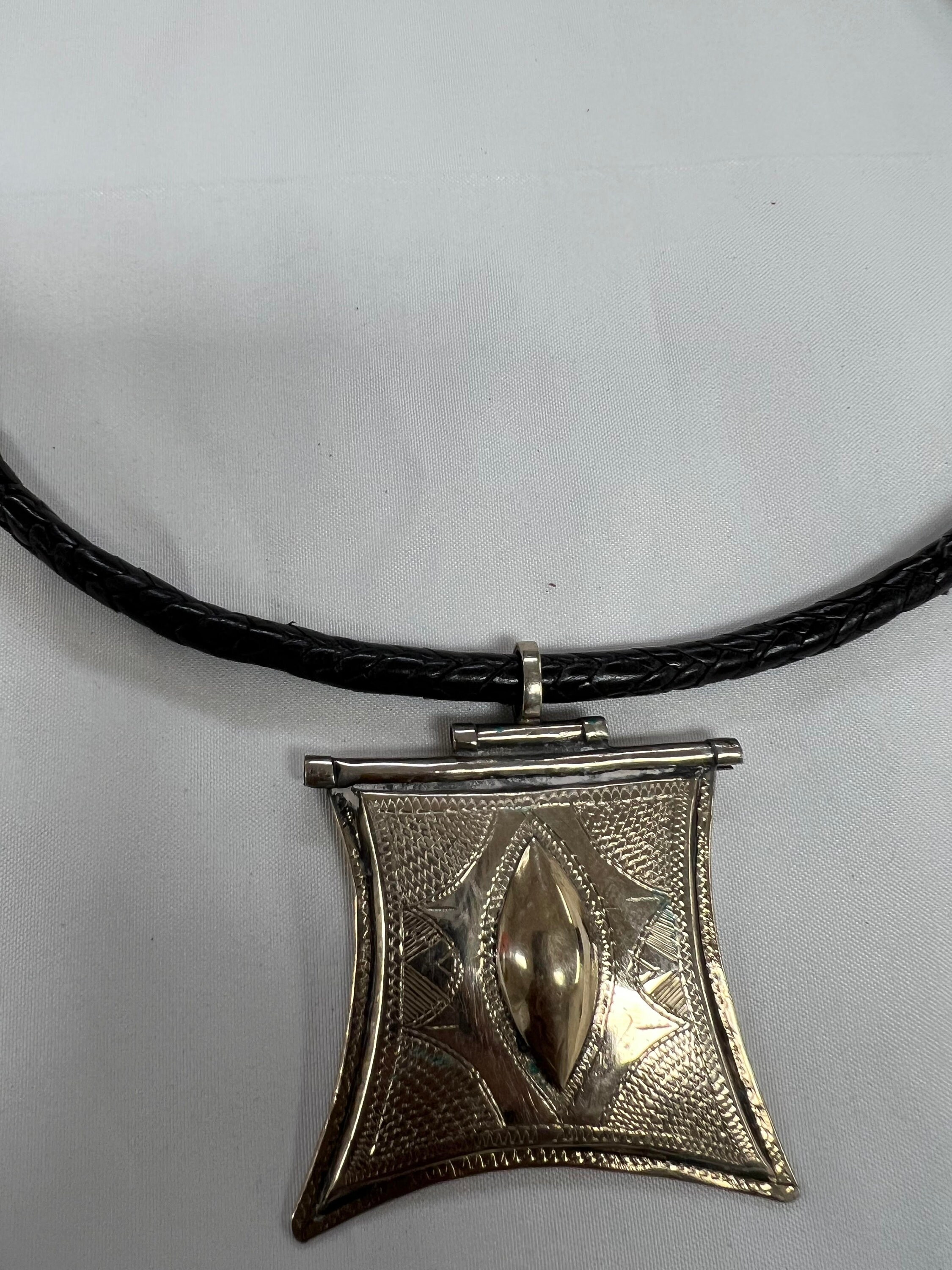Vintage Tuareg Silver Amulet Necklace Hand Made - Etsy Hong Kong