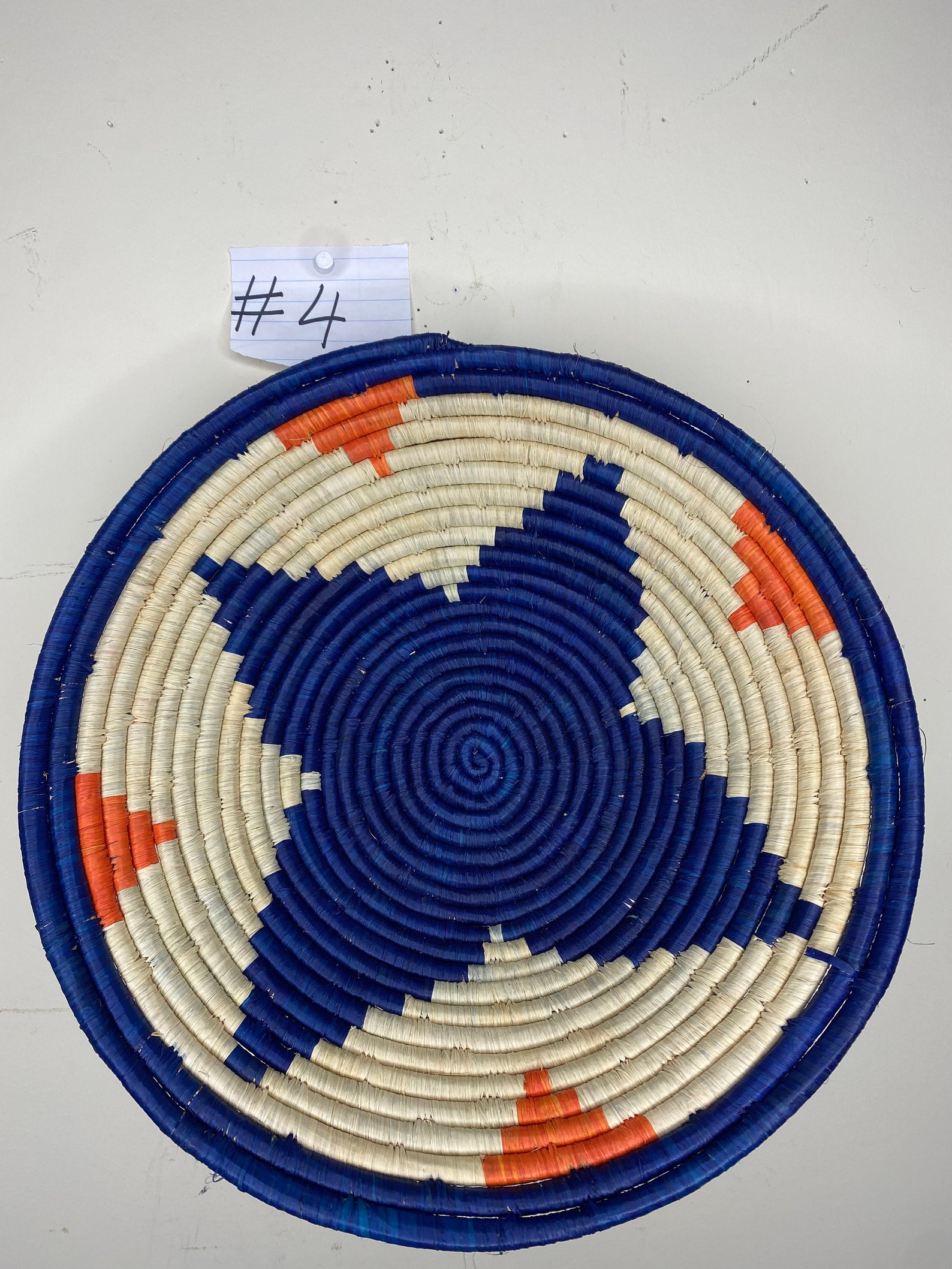 Colorful Large 12 African Wall Basket, Rwanda Baskets, African Woven