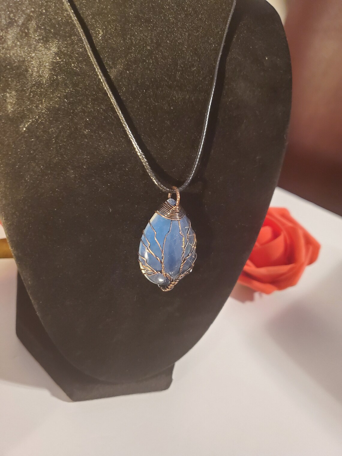Opal Pendant with Gold Necklace | Etsy