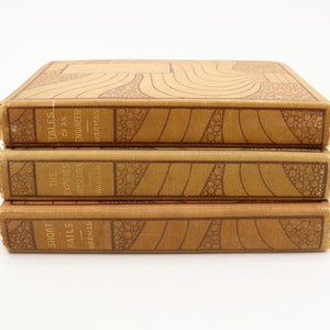 May include: A stack of three vintage hardback books with brown covers and gold lettering. The titles are "Tales of an Engineer", "The Express Messenger", and "Short Rails".