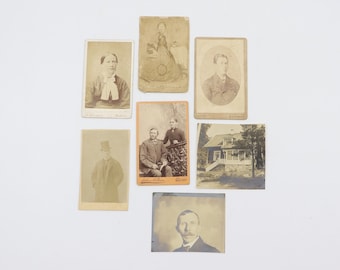 Antique Victorian Cabinet Cards and Photographs - Vintage Portrait Pictures - 1800s Photography