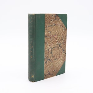 Kenilworth by Sir Walter Scott - Antique Vintage Green and Brown Marbled Book - Classic Literature
