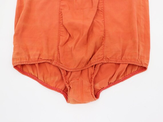 Vintage 40s Orange One-Piece Swimsuit - Rugby Swi… - image 3