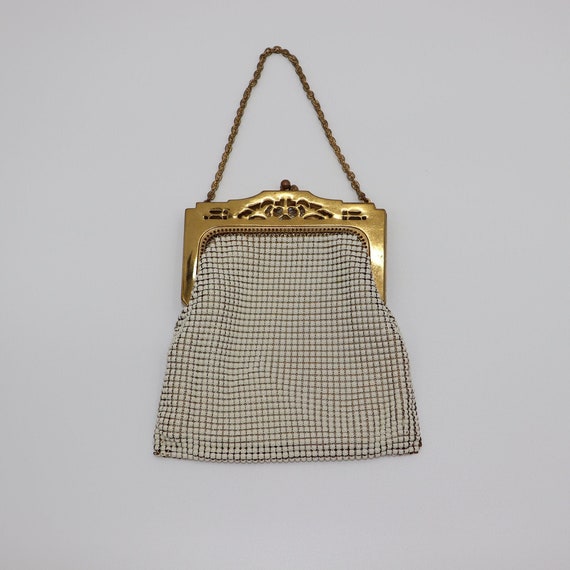 Small White Antique Vintage Whiting & Davis Mesh … - image 2