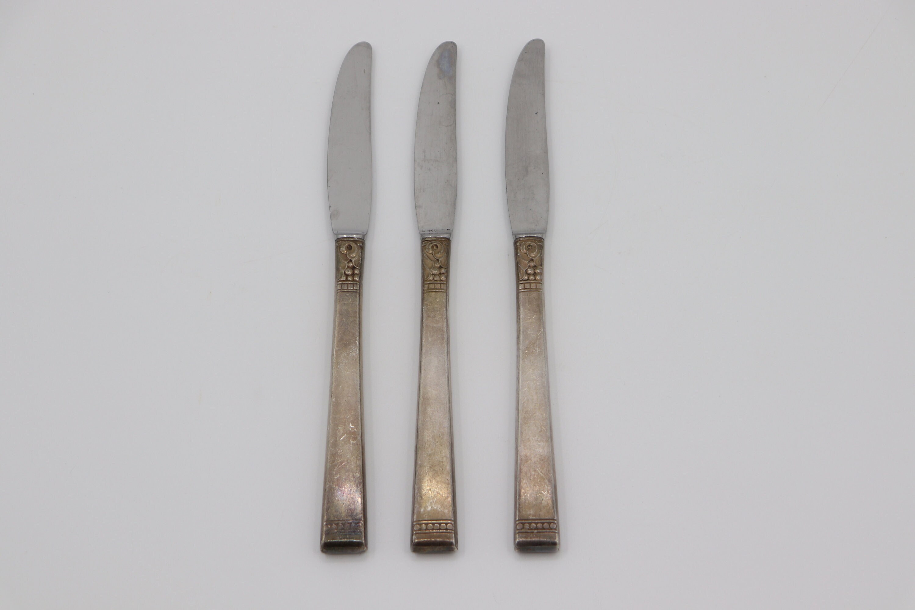 7 Vintage Bronze and Porcelain Fruit Knife, German Stahl Bronze, Meissen  Style Porcelain Handle, Small Knife, Flatware, Cutlery Butter Knife 