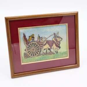 Vintage Framed Gem Art - Idea Gems Art & Frame - Asian Wall Hanging Chariot Artwork