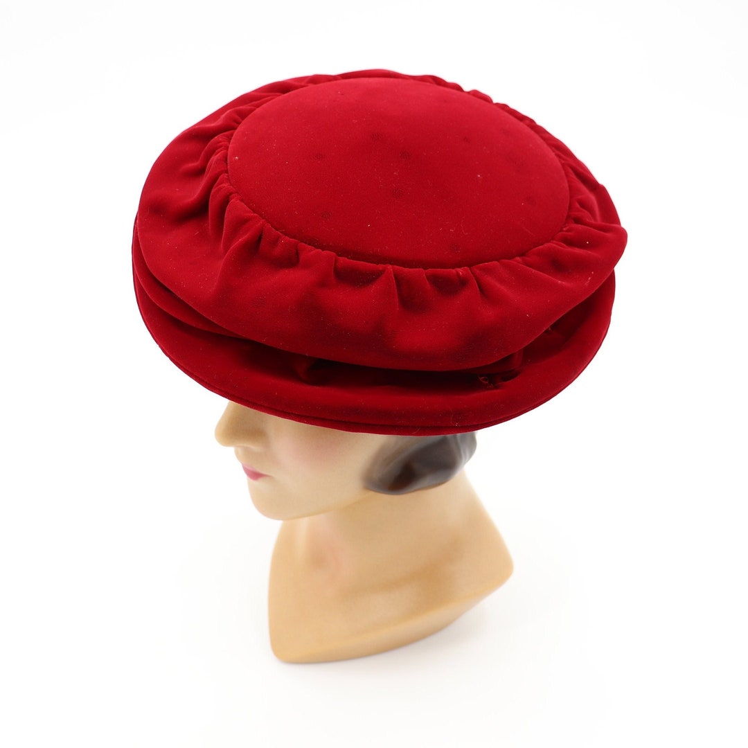 Vintage Red Women's Hat Exclusively Made for Marche 1950s 1960s Cap Etsy