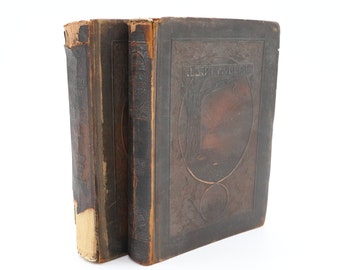 Little Journeys to the Homes of the Great (Vol I, II) by Elbert Hubbard - Leather Bound Book Set of 2 - Memorial Ed., Good Men, Famous Women