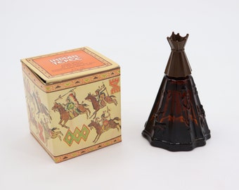 Vintage Avon Indian Tepee Spicy Aftershave Bottle with Box - Mens Vanity Item