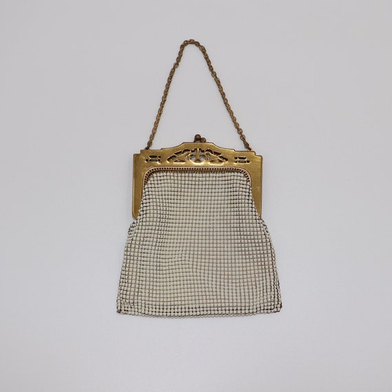 Small White Antique Vintage Whiting & Davis Mesh … - image 3