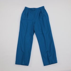 Petite 26&quot; Vintage Blue 80s Pendleton -100% Virgin Wool Formal Slacks