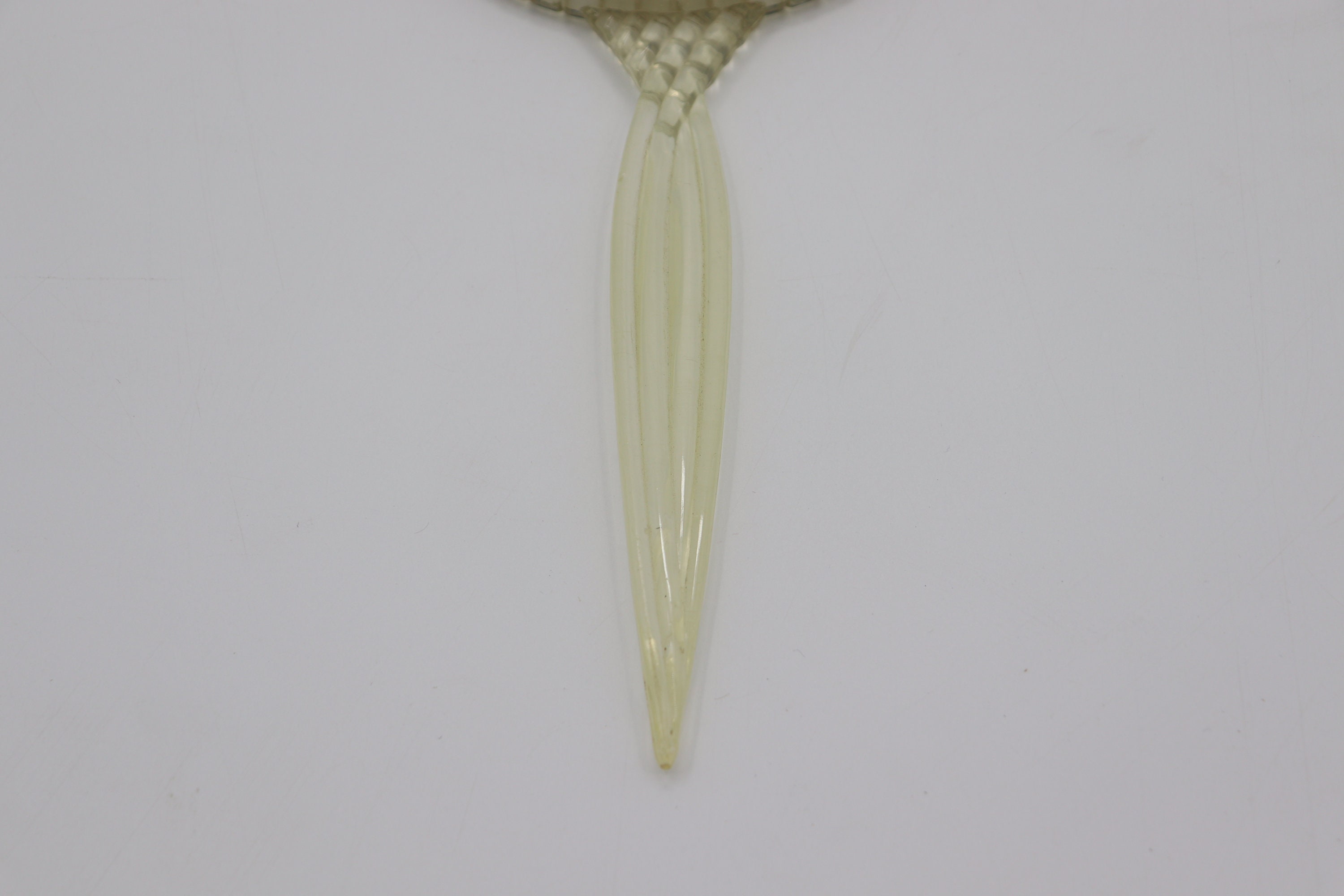 Vintage Plastic Hand Mirror With Rococo Couple Design 1950s Blue Mirror