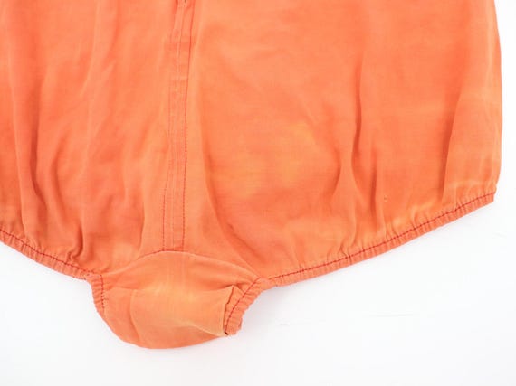 Vintage 40s Orange One-Piece Swimsuit - Rugby Swi… - image 7