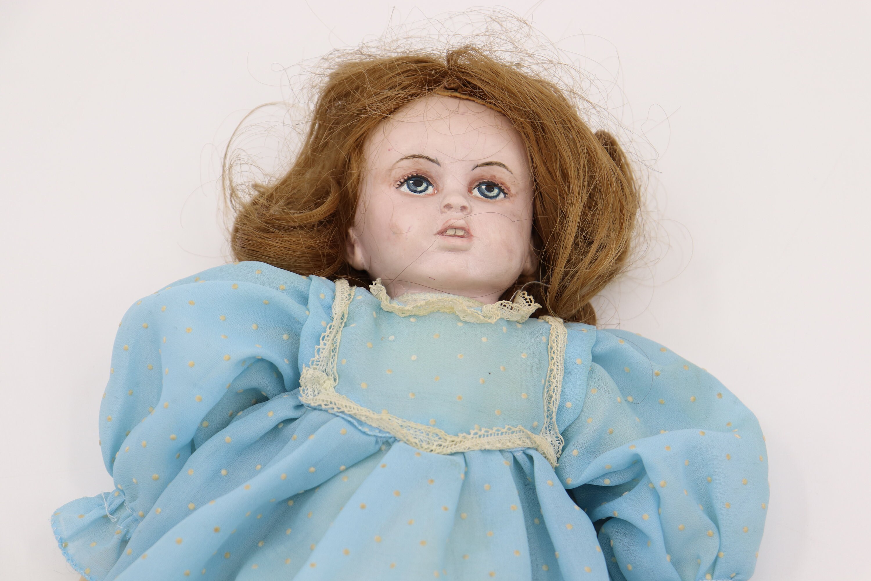 antique doll　セレスティアルブルー antique doll セレスティアルブルー Vintage Porcelain Doll in Blue