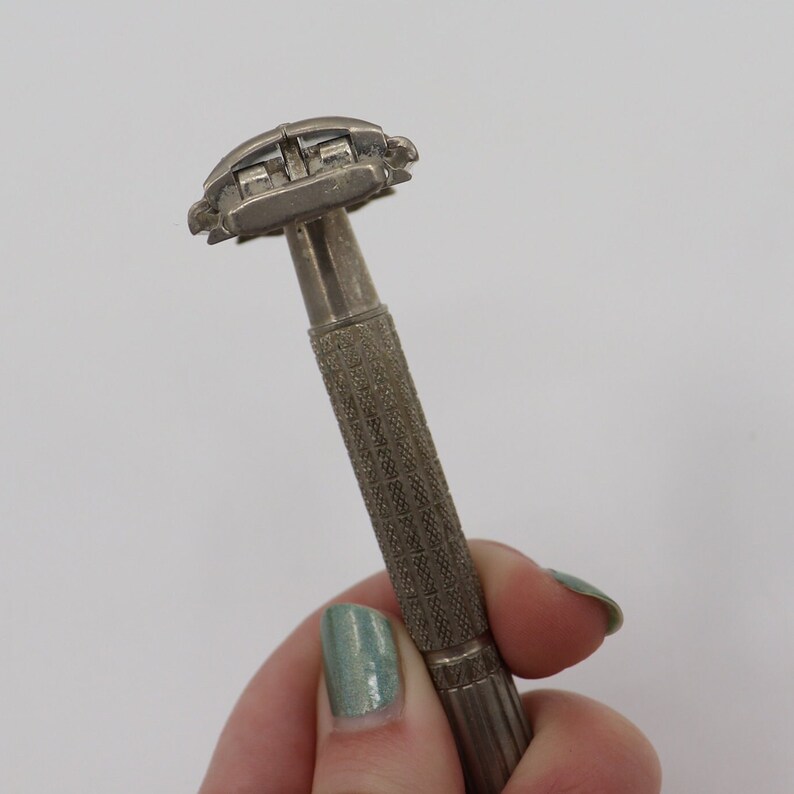 Set of 2 Vintage Gillette Razors Made in the USA 1940s 1950s Adjustable