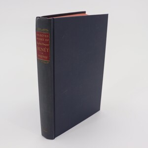 Livre de poésie bleu vintage des années 1940 « uvres sélectionnées de Stephen Vincent Benet » Volume 1 1942 New York