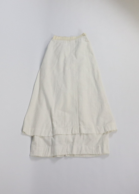 1910s Two-Tiered Edwardian White Skirt - Small Ant