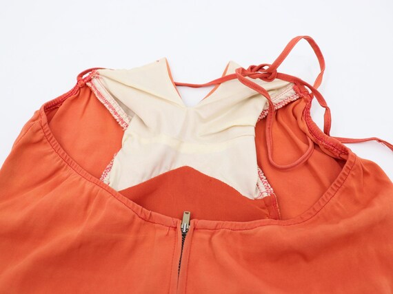 Vintage 40s Orange One-Piece Swimsuit - Rugby Swi… - image 6