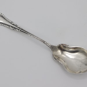 Antique 1898 Old Dominion by Lunt Sugar Preserves Spoon - Vintage Serling Silver Utensil 6&quot;