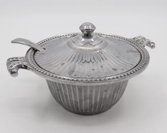 Vintage Wilton Armetale Soup Tureen - Flutes & Pearls Bowl, Pewter Holloware Dish Set - RWP