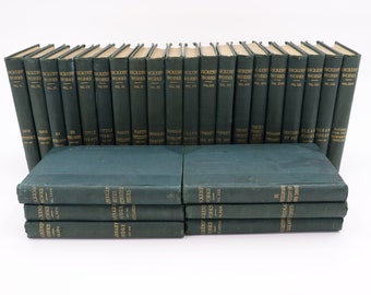 Antique Vintage The Works of Charles Dickens Book Set of 26 1900s David Copperfield, Bleak House, A Tale of Two Cities