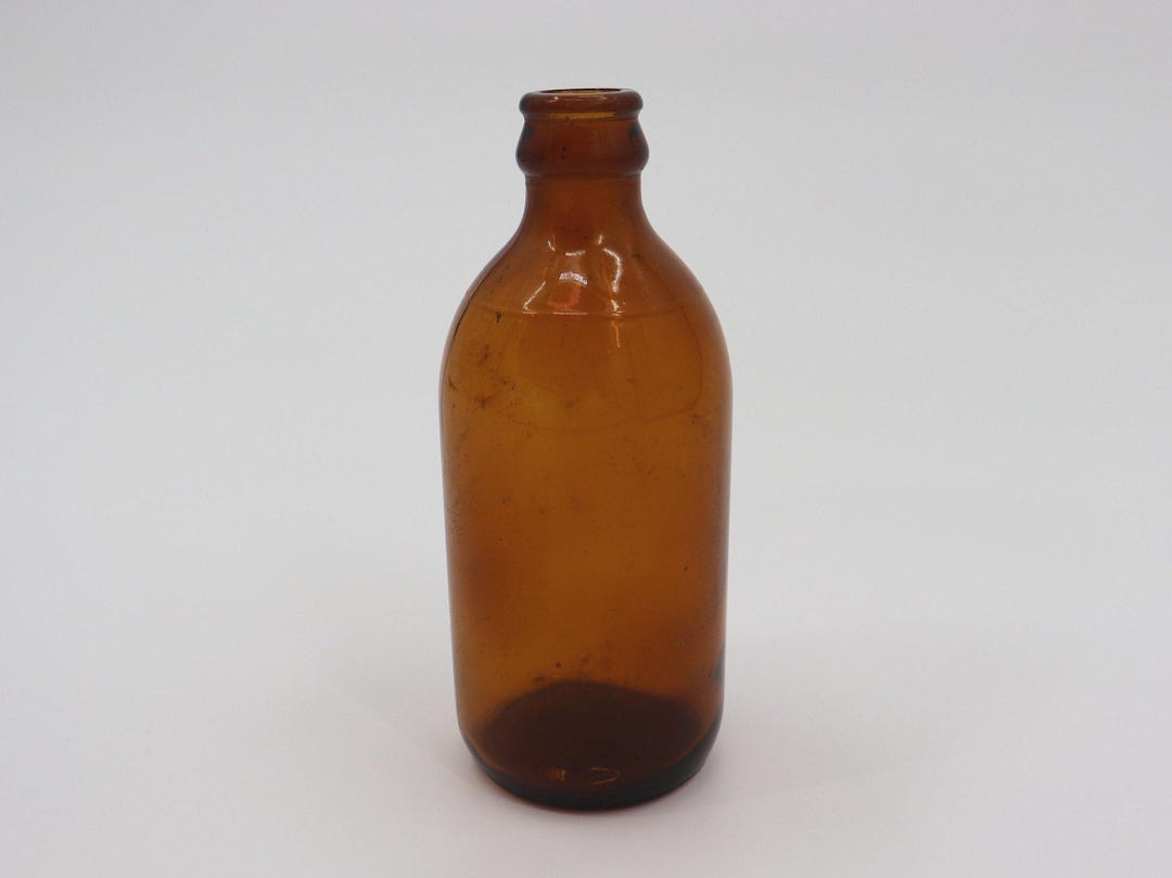 Vintage 1958 Amber Glass Soda Beer Bottle Made by GC Glass Containers ...