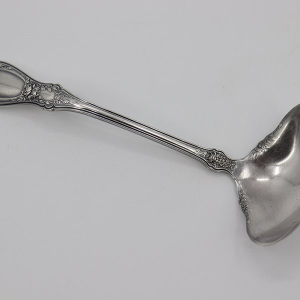 1847 Rogers Bros Silverplate Gravy Ladle - 1910 Sharon Pattern Antique Vintage Silverware