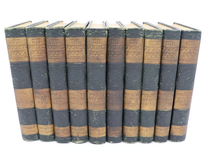 1930 the Source Book Encyclopedia Complete Set Volume 110 Antique