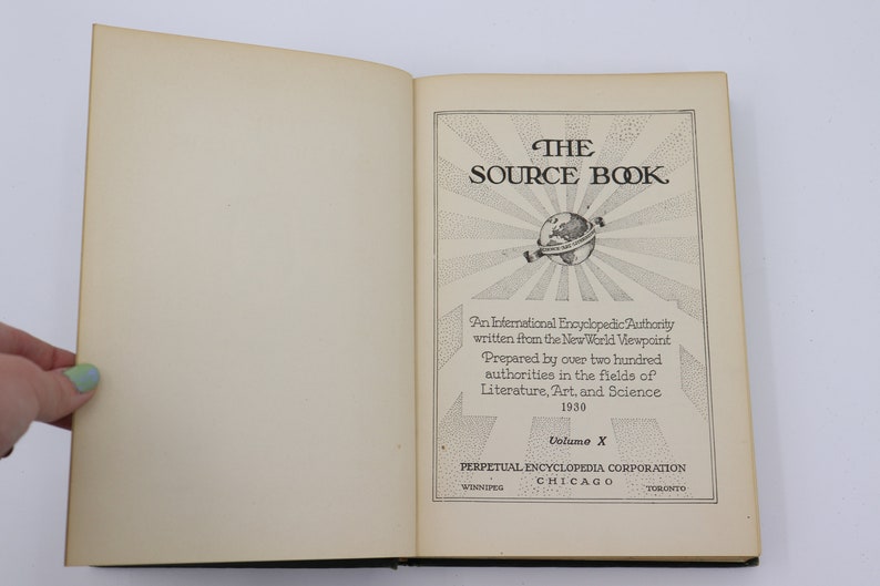 1930 the Source Book Encyclopedia Complete Set Volume 110 Etsy