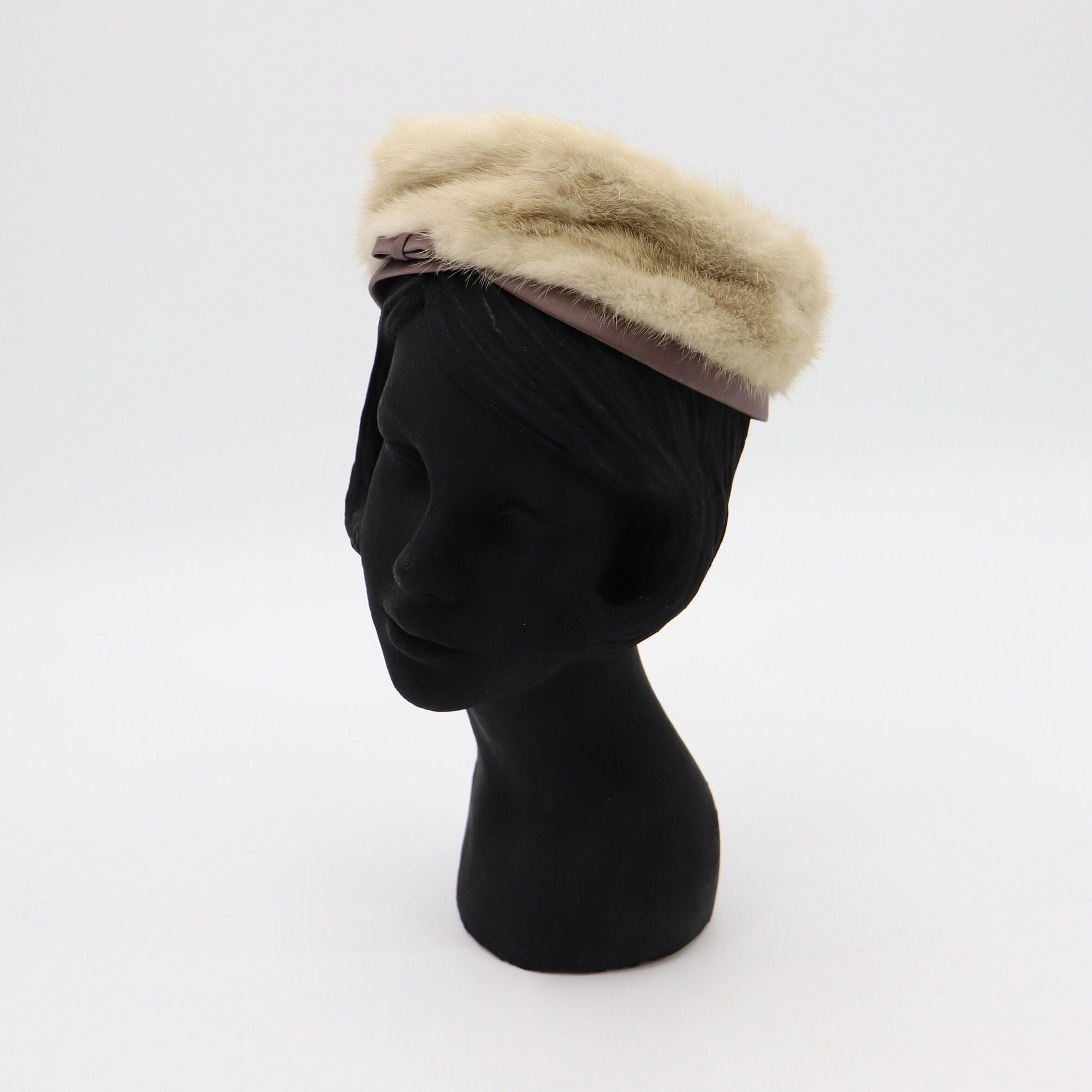 Vintage Brown Mink Hat by Styled by Coralie - 1950s 1960s 