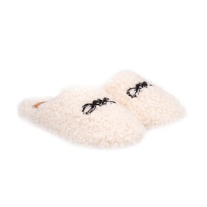 Teddy Bear Fur Slipper / Teddy Fur Wool Slipper