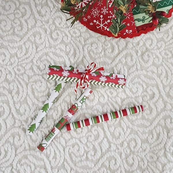 Miniature Dollhouse  Christmas Wrapping Paper