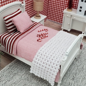 Dollhouse Miniature Knit Throw