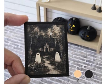 Miniature Dollhouse Ghost Art Frame